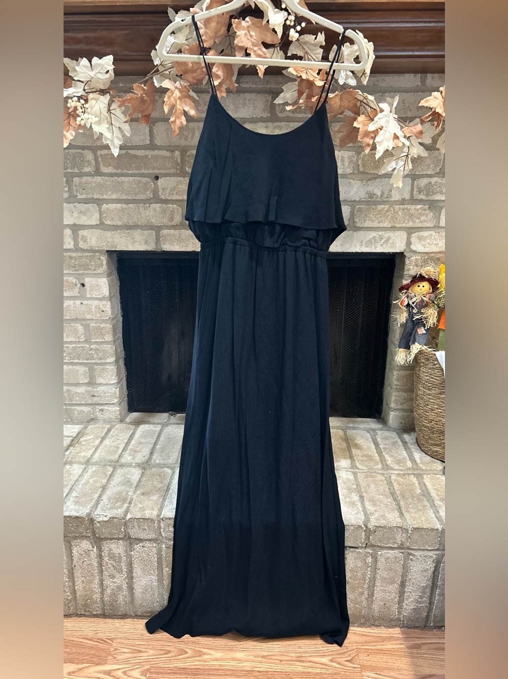 Karen Kane Black Spaghetti‑Strap Maxi Dress EUC